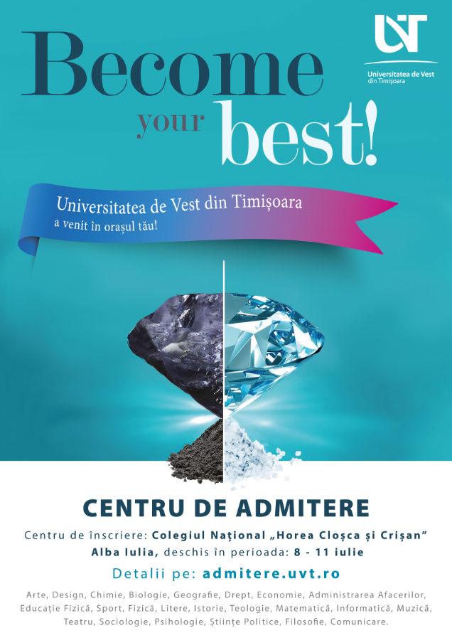 Afis Centru admitere Alba Iulia